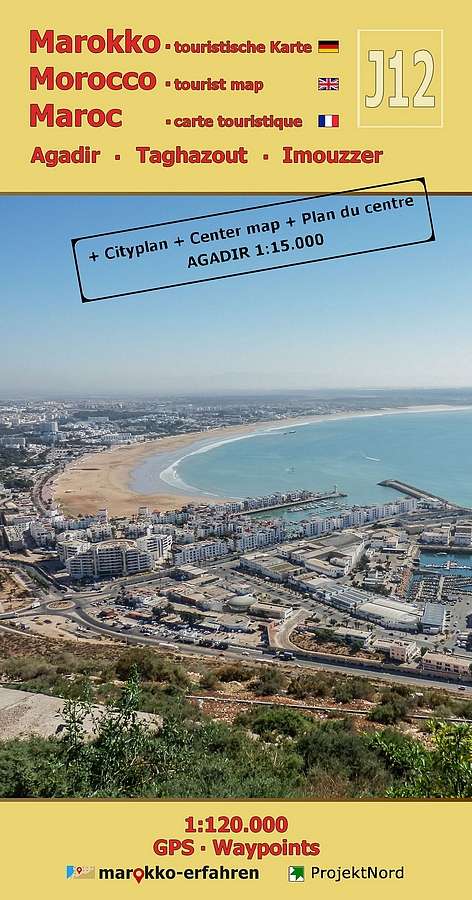 Cityplan Agadir 1:15.000: touristische Zone - Zone toristique